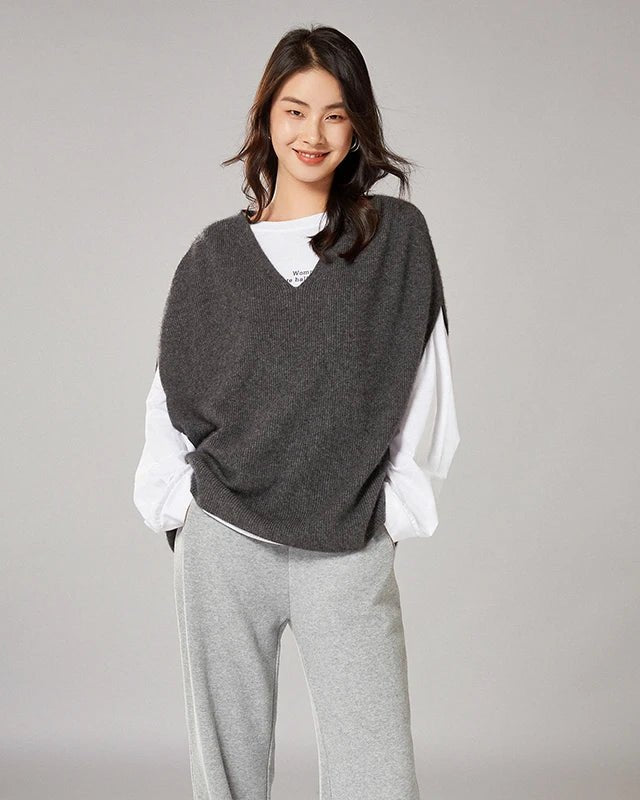Oversized Wool Knitted Vest