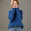 Turtleneck Solid Color Cashmere Sweater