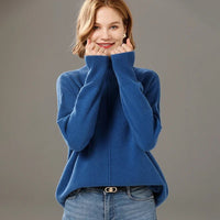 Turtleneck Solid Color Cashmere Sweater