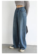 High Waist Wide Leg Denim Pants