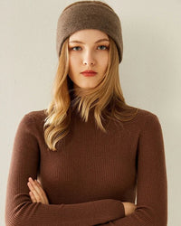 Knitted Cashmere Cross-Shaped Warm Headband