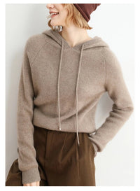 Wool Knitted Hooded Sweater