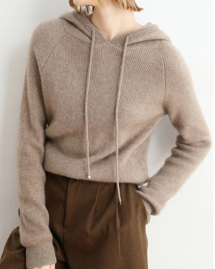 Wool Knitted Hooded Sweater