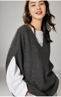Oversized Wool Knitted Vest
