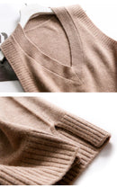 V-Neck Wool Knitted Sweater Vest