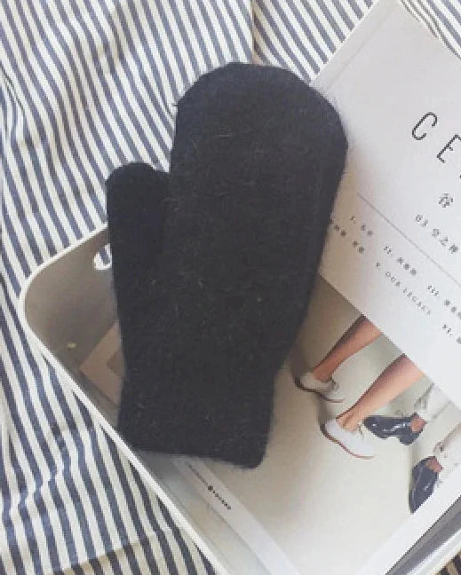 Women's Faux Fur Knit Gloves