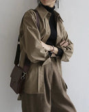 Loose Long-Sleeve Button Shirt