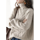 Slouchy Turtleneck Wool Sweater