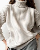 Turtle Neck Sweater and Midi Skirt Suits