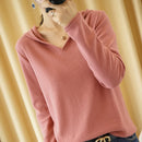 Solid Cotton Knitted Hoodie