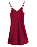 Mulberry Silk V-Neck Slip Nightgown