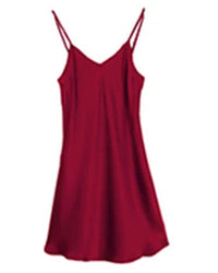 Mulberry Silk V-Neck Slip Nightgown