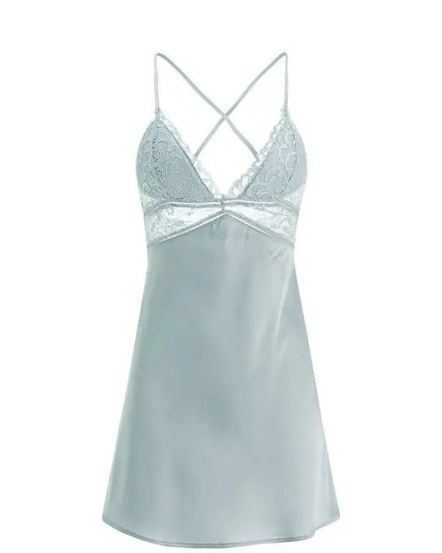 Sexy Lace Satin Nightdress