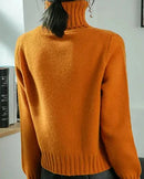 Wool Turtleneck Slim Knit Sweater
