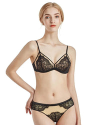 Ultralight seamless bralette in nude, high-elastic wings gather and lift without steel rings—perfect everyday comfort for A-C cups.