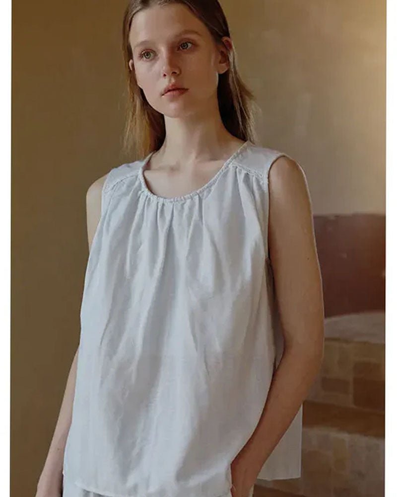 Light-colored Striped Loungewear Set