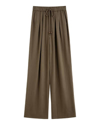 Linen Straight Elastic High Waist Pants