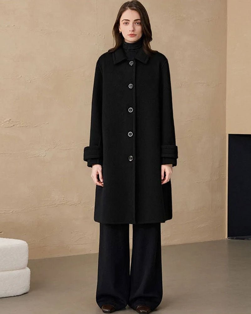 Long Double-Faced Wool Coat