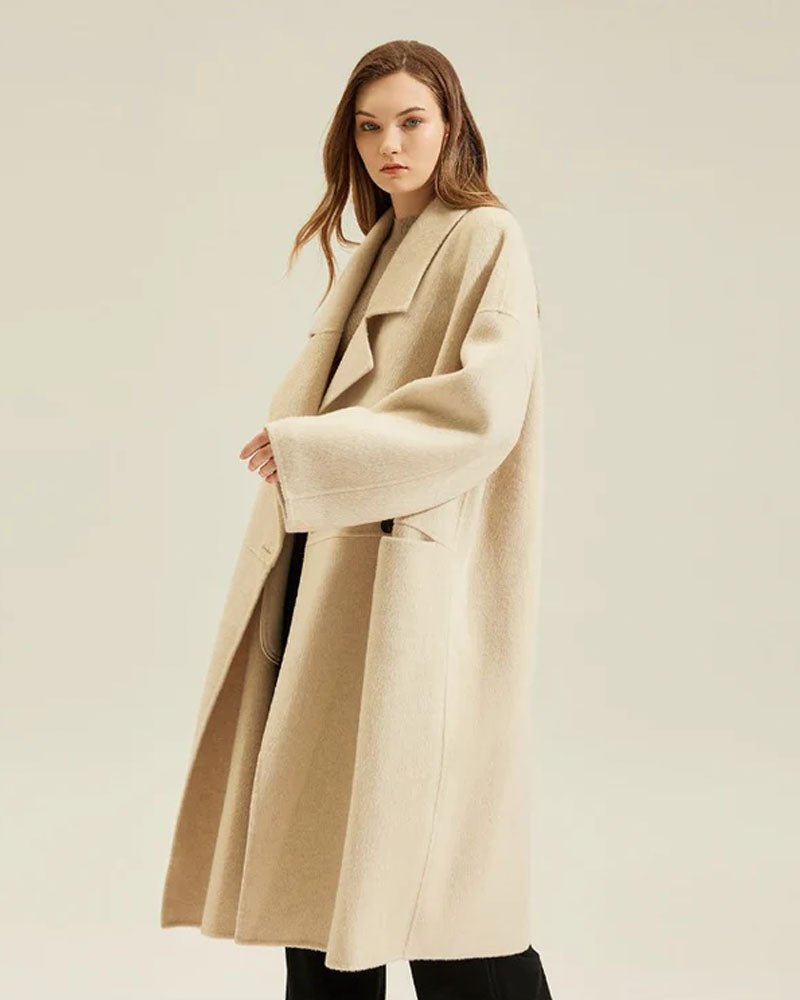 Long Cashmere Double-Faced Wool Coat
