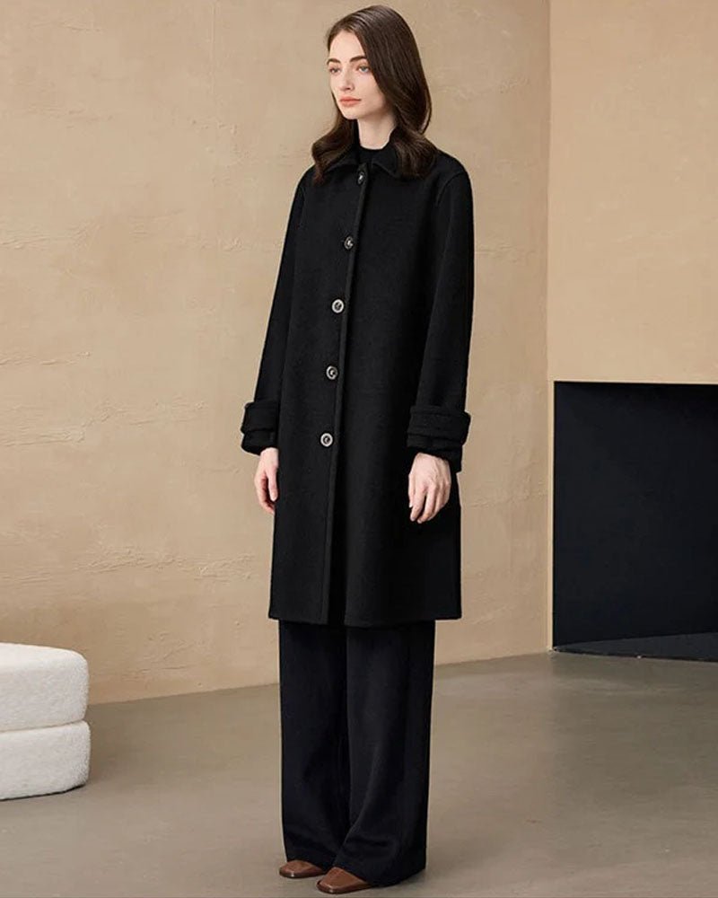 Long Double-Faced Wool Coat