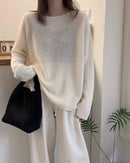 Oversized Wool Boatneck Sweater Gentle Herd