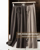 Merino Wool Knitted Wide-Leg Pants