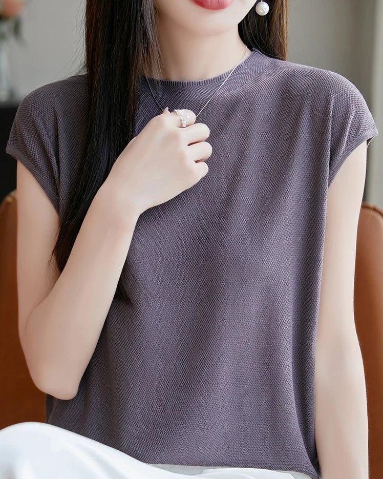 New Round-Neck Sleeveless T-Shirt