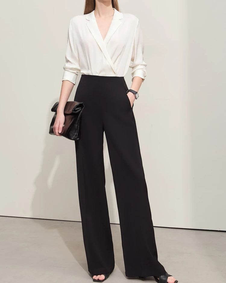 New Straight-Leg Casual Wide-Leg Pants