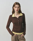 Women’s stylish faux two-piece knit sweater - V-neck collar, single-breasted button decoration, soft blend of polyamide viscose, polyester, wool, and silk with slight stretch, regular fit, perfect for autumn and winter layering or polished casual looks for work, brunch, or weekend outings.