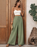Elastic Waist Casual Wide-Leg Pants