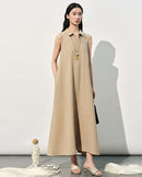 New Loose-Fit Sleeveless Silk Dress