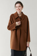 Mid-Length Pure Wool Coat