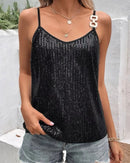New Sequin Spaghetti-Strap Tank Top