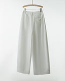 High-Waisted Wide-Leg Casual Trousers