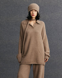 Mid-Length Plus-Size Cashmere Knit Sweater