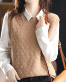 Crewneck Wool Knitted Vest