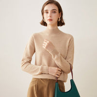 Semi-Turtleneck 100% Cashmere Sweater