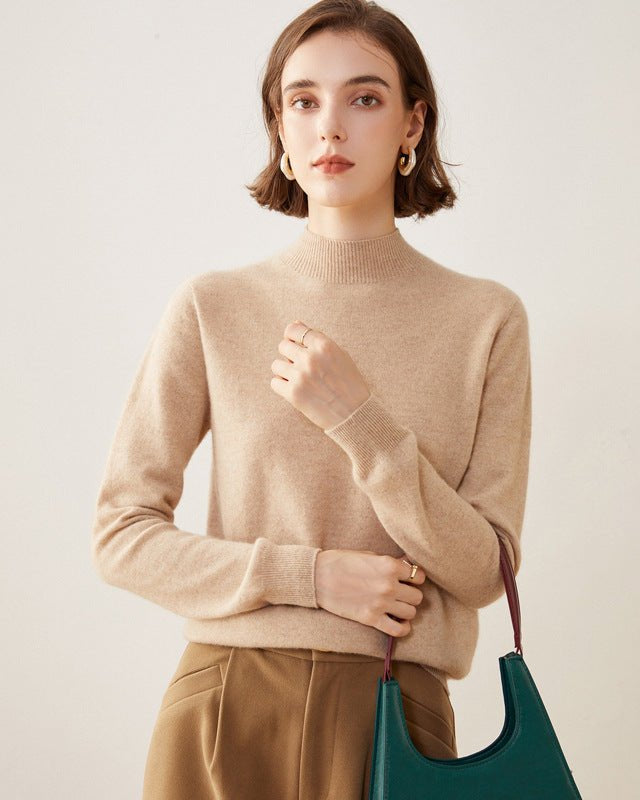 Semi-Turtleneck 100% Cashmere Sweater
