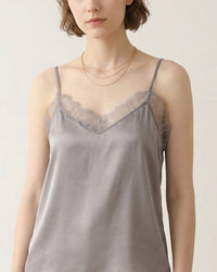 Loose V-Neck Lace-Trimmed Vest