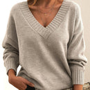 Loose V-Neck Versatile Knit Sweater