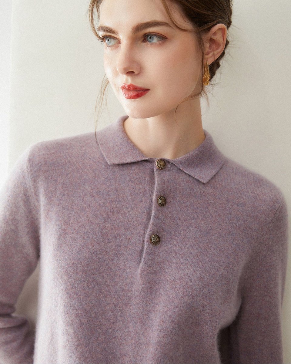 Cashmere Slim-Fit Collared Sweater