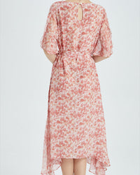 Loose-Fit Round-Neck Floral-Print Dress