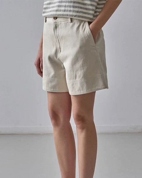 Pure Cotton High-Waisted Casual Shorts