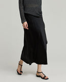 Bias-Cut Draped Fishtail Skirt