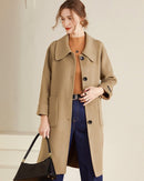 Peter Pan Collar Double-Faced Wool Coat