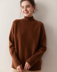 Cashmere Turtleneck Raglan Sleeve Sweater