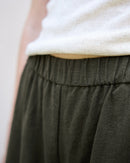 High Waist Linen-Blend Ankle Pants