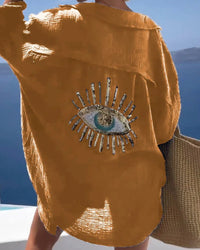 Casual Cotton-Linen Collared Shirt