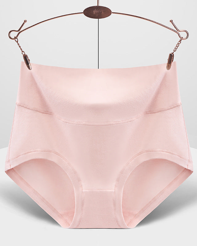 Plus-Size High-Waisted Pure Cotton Panties