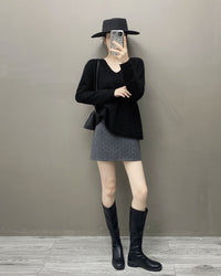 Cashmere V-Neck Loose-Fitting Versatile Sweater